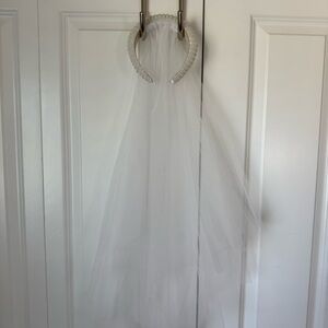 Rhinestone Headband with removable veil (Bachelorette Party Veil)